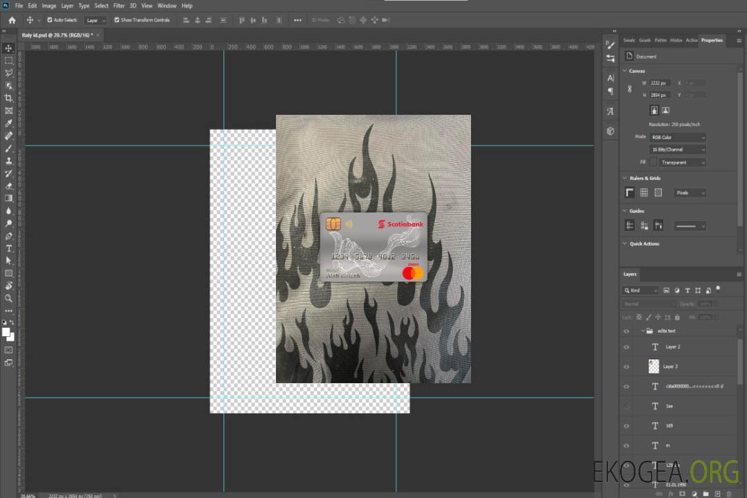 Photolook de la carte de débit principale de la Banque Scotia du Canada template Photolook de la carte de débit principale de la Banque Scotia du Canada template